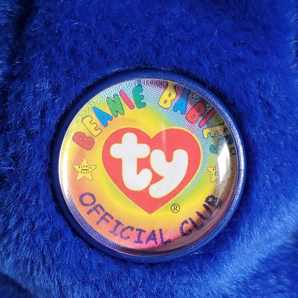Ty Beanie Baby "Clubby" the Bear with Version #1 Tag Retired Collectible - Picture 3 of 8